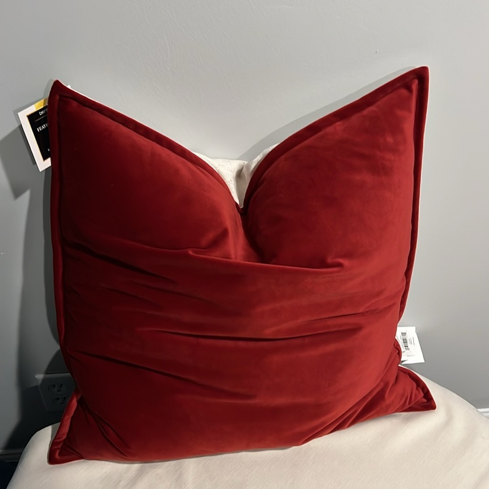 New Brentwood Original Feather and Down Filed Pillow with removable cover